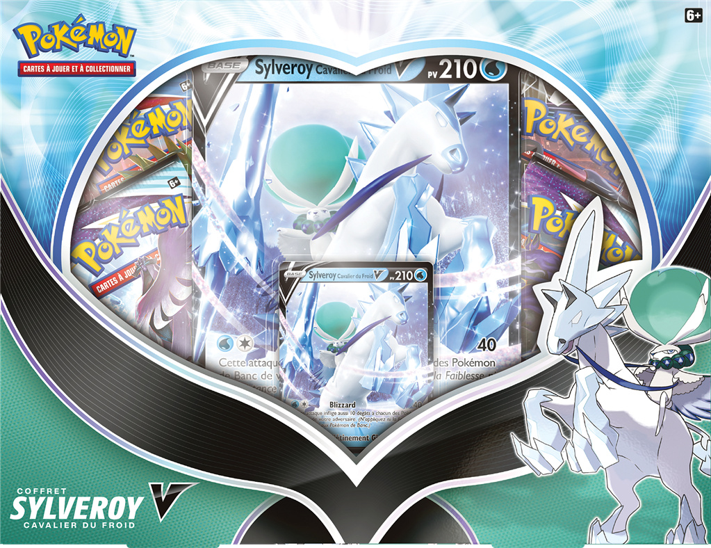 JCC Coffret Pokémon Sylveroy V Cavalier Du Froid carte promo, jumbo et boosters