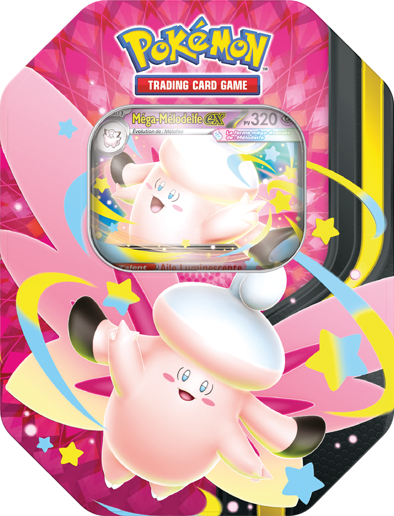 Pokébox Pokémon Méga-Ectoplasma EX – Méga-Melodelfe Ex Carte Promo & Boosters – FR